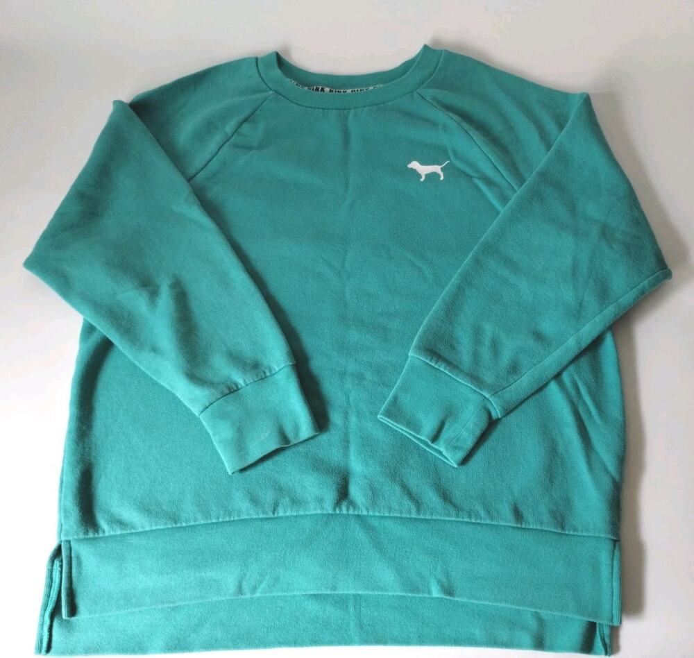 Victoria's Secret PINK Turquoise Sweatshirt Size Small